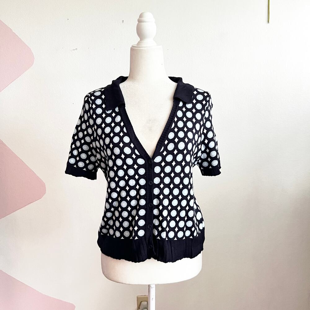 Cotton On Polka‎ Dot Sweater Top Soft Knit Retro Vintage Inspired Preppy XL